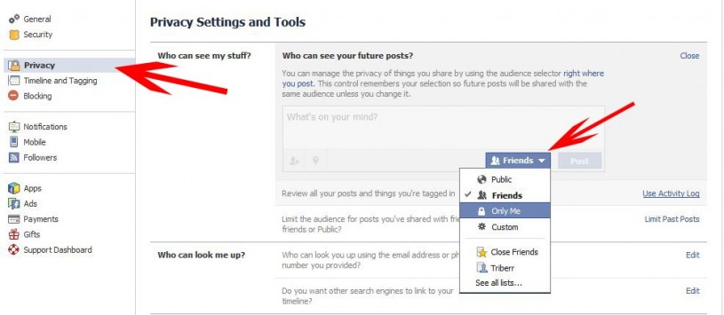 Facebook privacy settings3 815x355 Facebooks Graph Search