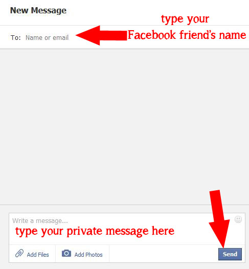 facebook private message2 Safety on Facebook [Guide for Beginners] Part 2